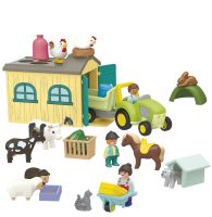Farm Adventure Tractor Trailer Animals Playset Toy - 71656 - Playmobil Junior