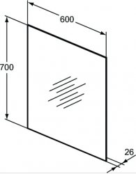 Ideal Standard 60cm Mirror with Ambient Light & Anti-Steam