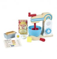 Melissa & Doug Wooden Cake Baking Mixer 11 Piece Pretend Play Set