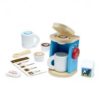 Melissa & Doug Wooden Brew & Serve Coffee 11 Piece Pretend Play Set