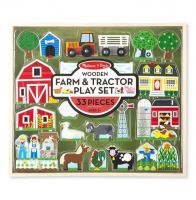 Melissa & Doug Farm & Tractor Wooden Play Set 