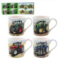 Tractors Collection Farm Modern Fine China Mug Gift Set - Set of 4 - Lesser & Pavey