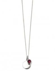 Silver February Swarovski Pendant on 16-18