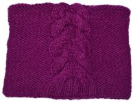 Children's fleece lined - square cable - Magenta