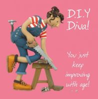 Birthday Card - Female DIY Diva - One Lump Or Two