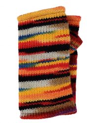 Children's Fleece lined - electric wristwarmers - orange