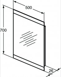 Ideal Standard 50cm Mirror With Sensor Light & Anti-Steam