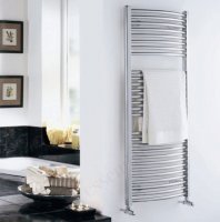 Essential Curved Chrome 1100 x 500mm Towel Warmer