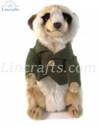 Soft Toy Meerkat Boy Green Shirt by Hansa (22cm) 7874