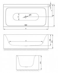 Bette Lux Silhouette Side Rectangular Bath 170 x 85cm