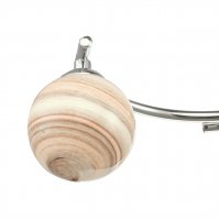 Atiya 3 Light Semi Flush Ceiling Light Polished Chr-Planet Glass
