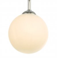 Feya 3 Light Semi Flush Ceiling Light Polished Chrome Opal Glass