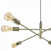 Dar Alana 6 Light Pendant Antique Brass