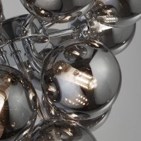 Searchlight Berry 13 Light Ceiling Light, Chrome With Smoked Glass