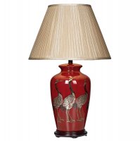 Dar Bertha Table Lamp Red with Bird Detail (Base Only)