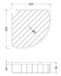 BC Designs Victrion Corner Shower Basket