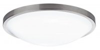 Dar Dover Satin Chrome Round Acrylic Flush Ceiling Light