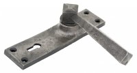 Antique Pewter Straight Lever Lock Set