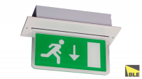 BLE LED Fully Recessed Emergency Blade Exit Sign - (BE3FR/T5LED/M3/W)