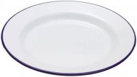 Falcon Dinner Plate White with Blue Rim- 20cm