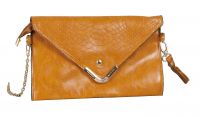 Mustard Leather Clutch Hand Bag