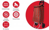 Casa&Casa Tartan 2 Wheel Shopping Trolley