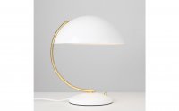 ICONIC Clover Modern Table Lamp White Satin Brass - (22077)