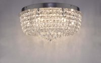 Eitan 9 Light Beaded Flush Clear and Polished Chrome