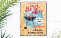 La Hacienda Corrugated Metal Sign 40 x 30cm - BBQ Party