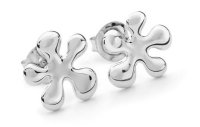 Lucy Quartermaine Silver Droplet Stud Earrings