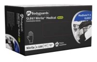 BM Polyco Healthline Black Nitrile Disposable Gloves - Powder Free - Pack of 100