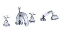 Perrin & Rowe 4Hole Deck Mounted Bath Set with Crosshead Handles (3246)