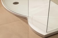 Roman Lumin8 1400 x 900mm Curved Panel Shower Tray Right Hand