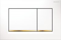 Geberit Sigma 30 White/Gold/White Dual Flush Plate