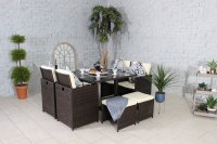 Cannes Brown 8 Seater Cube Set