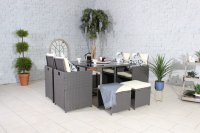 Royalcraft Cannes Grey 8 Seater KD Cube Set