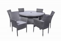 Malaga 6 Seater Fixed Dining Set