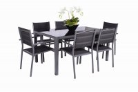 Sorrento 6 Seater Dining Set Including Parasol