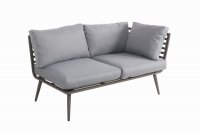 Mayfair Corner Lounging Set with Firepit ? Grey