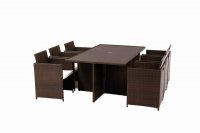 Nevada 6 Seater Cube Set - Brown