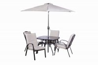 Amalfi Ivory 4 Seater Padded Set