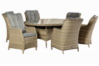 Wentworth 6 Seater Oval Highback Comfort Dining Set