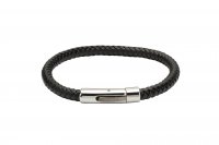 Gents Black Leather Bracelet