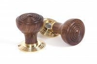 Rosewood Ringed Mortice/Rim Knob Set