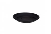 Whitefurze 32cm Venetian Saucer for Round Planter - Black