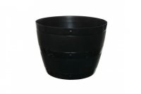 Whitefurze 34cm Barrel Planter - Black