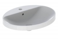 Geberit VariForm 550mm Oval 1 Tap Hole Countertop Basin - With Overflow