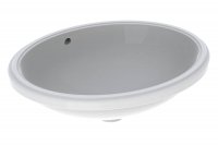 Geberit VariForm 500mm Oval Undercounter Basin - With Overflow