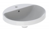 Geberit VariForm 500mm Oval 1 Tap Hole Countertop Basin - With Overflow
