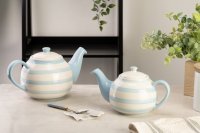 Siip Wide Horizontal Stripe 2 Cup Teapot Blue